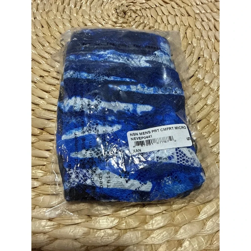 Cosabella Never Say Never Men's Lace Comfort Micro Brief Blue Print Size S
